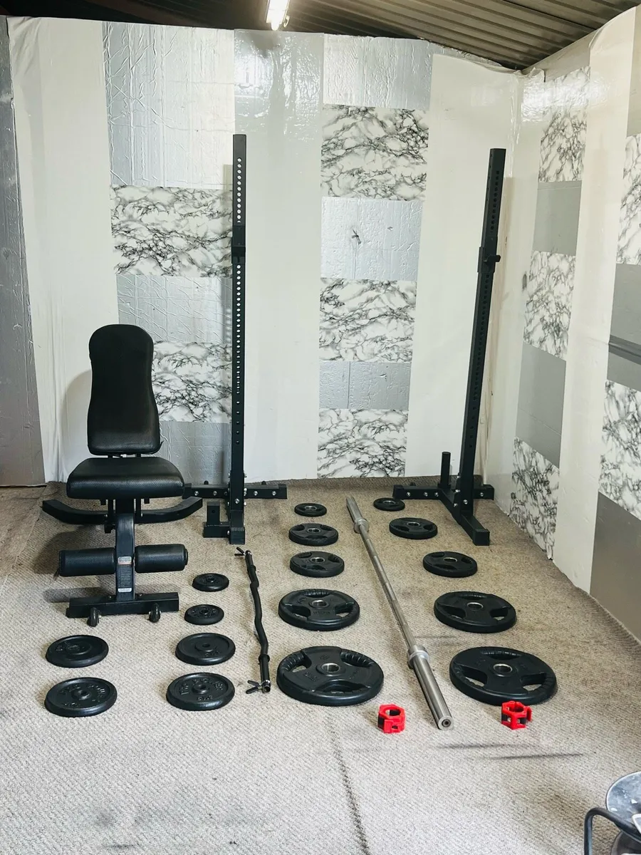 350KG Rated  rack bench Olympic weights barbell - Image 1