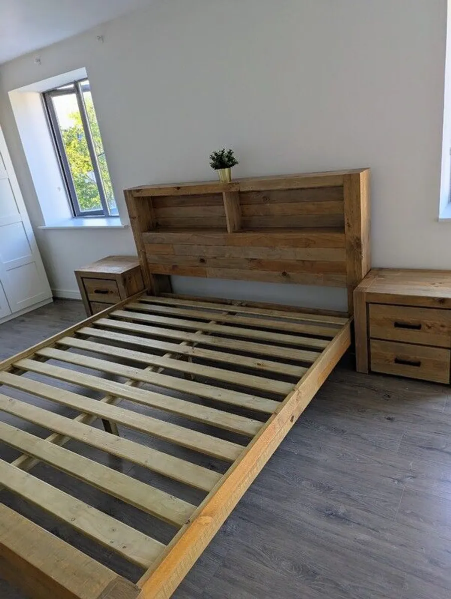 Coolmore Storage Headboard Bed Frame | Super King - Image 2