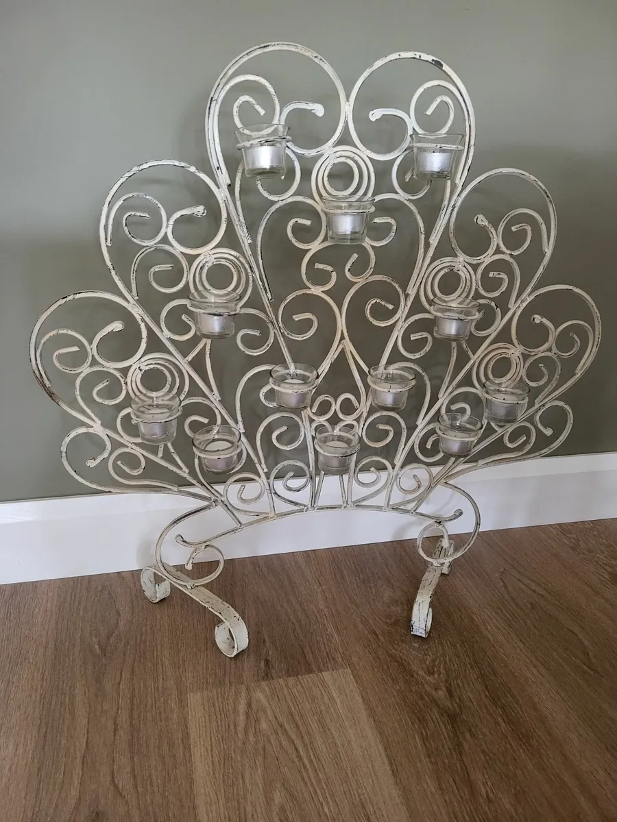 Decorative tea light holder - cast iron - Image 2