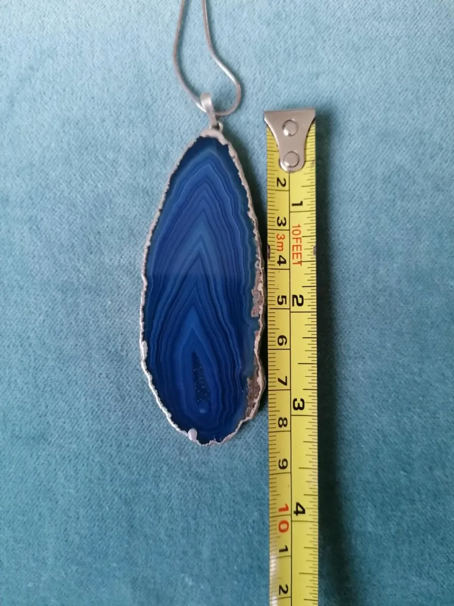 Dragon Vein Agate Pendant on Stg Silver Chain - Image 3