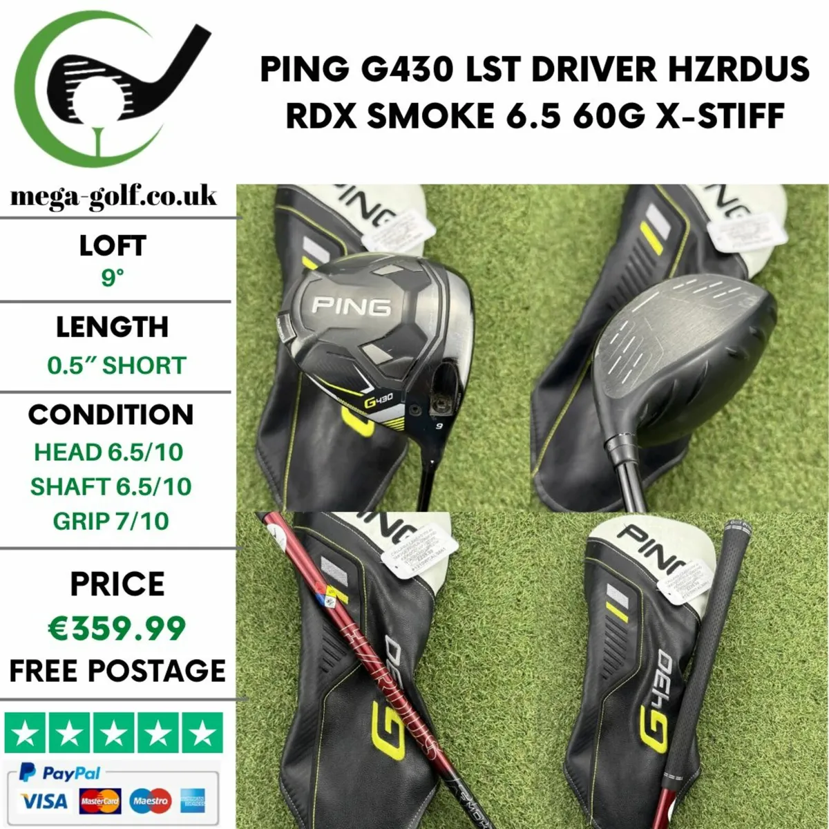 PING G430 LST DRIVER / 9° / X-STIFF - Image 1