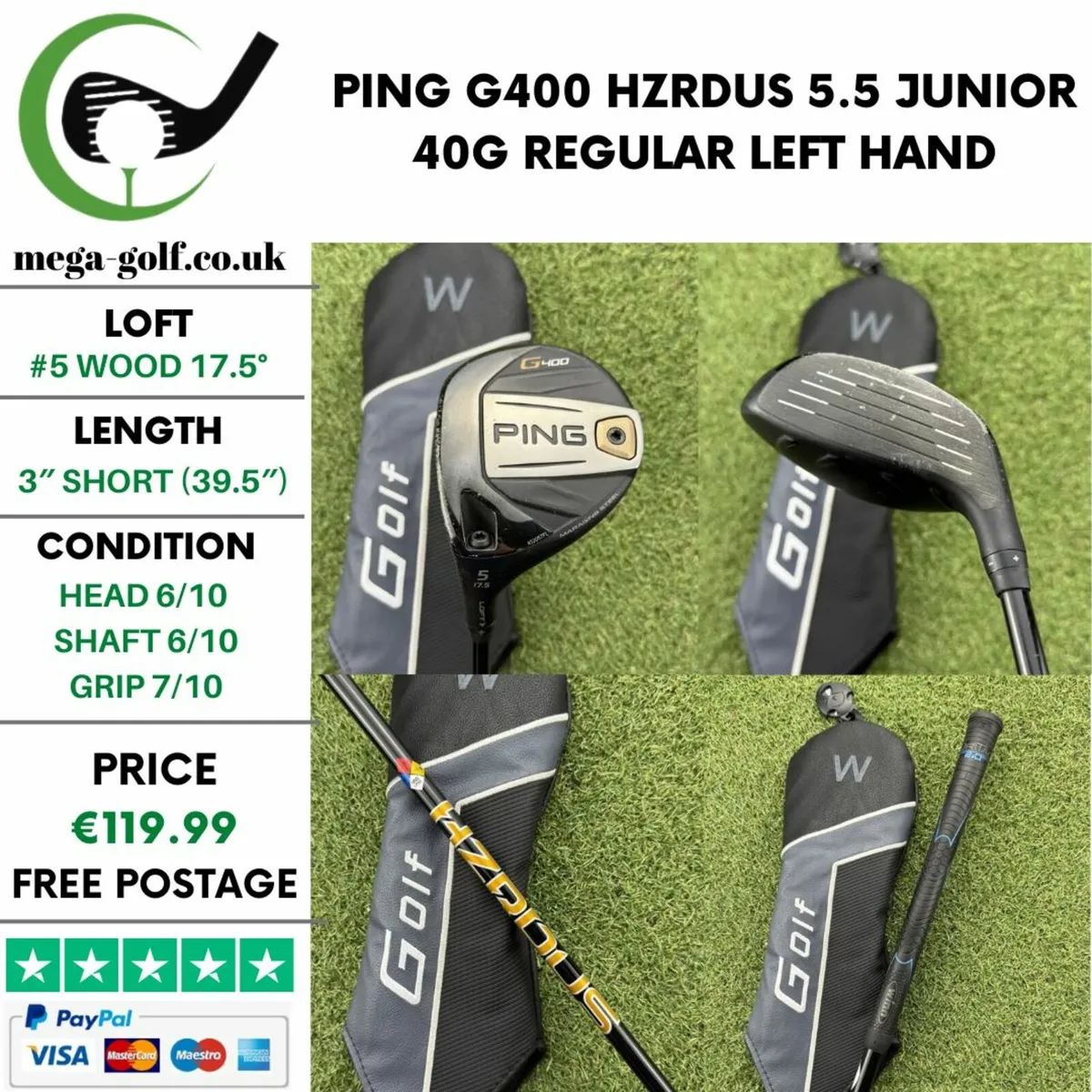 PING G400 #5 WOOD 17.5° / REGULAR / LEFT HAND - Image 1