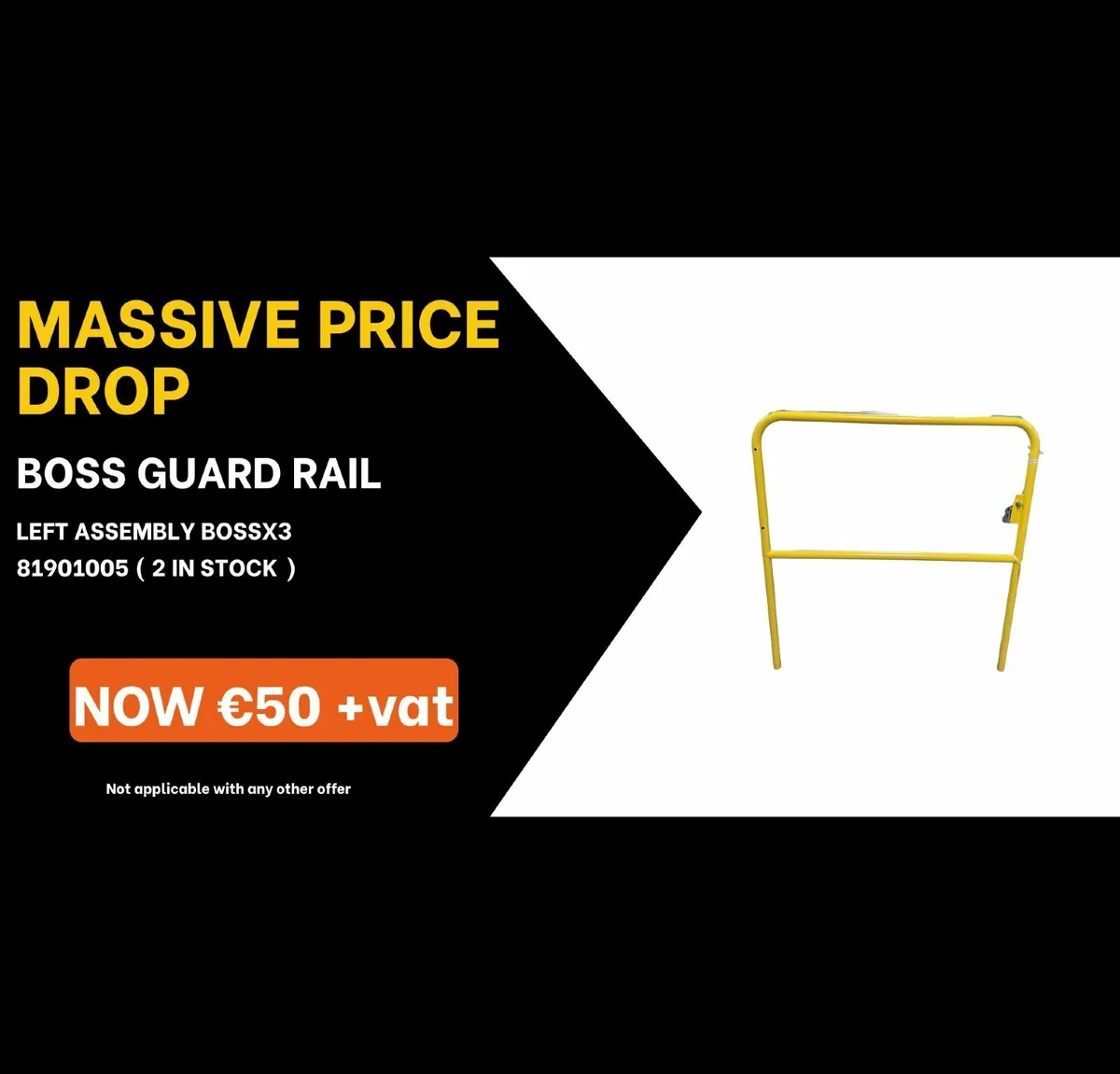 Boss X3 Scissor lift Guard Rail