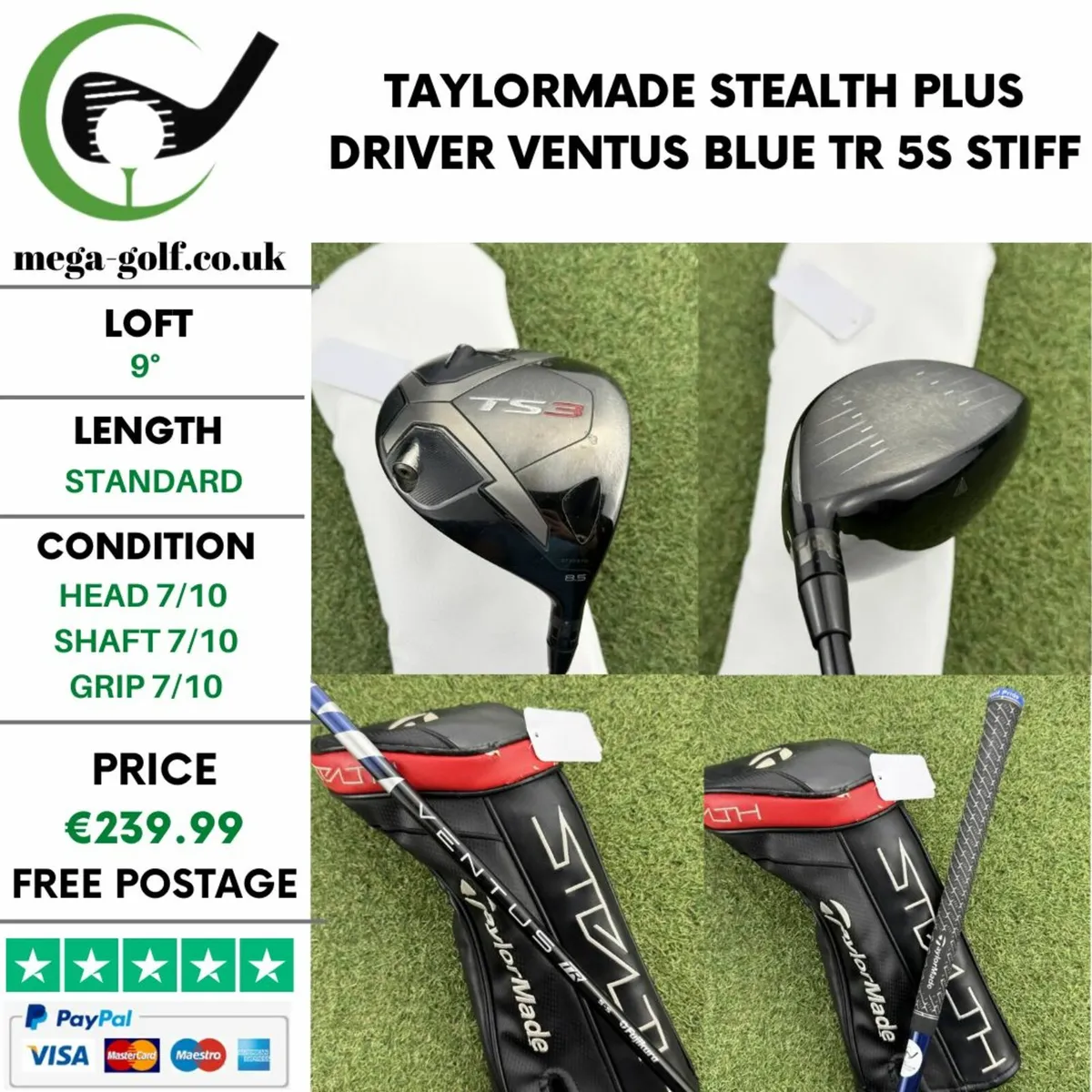 TAYLORMADE STEALTH PLUS DRIVER / 9° / STIFF - Image 1