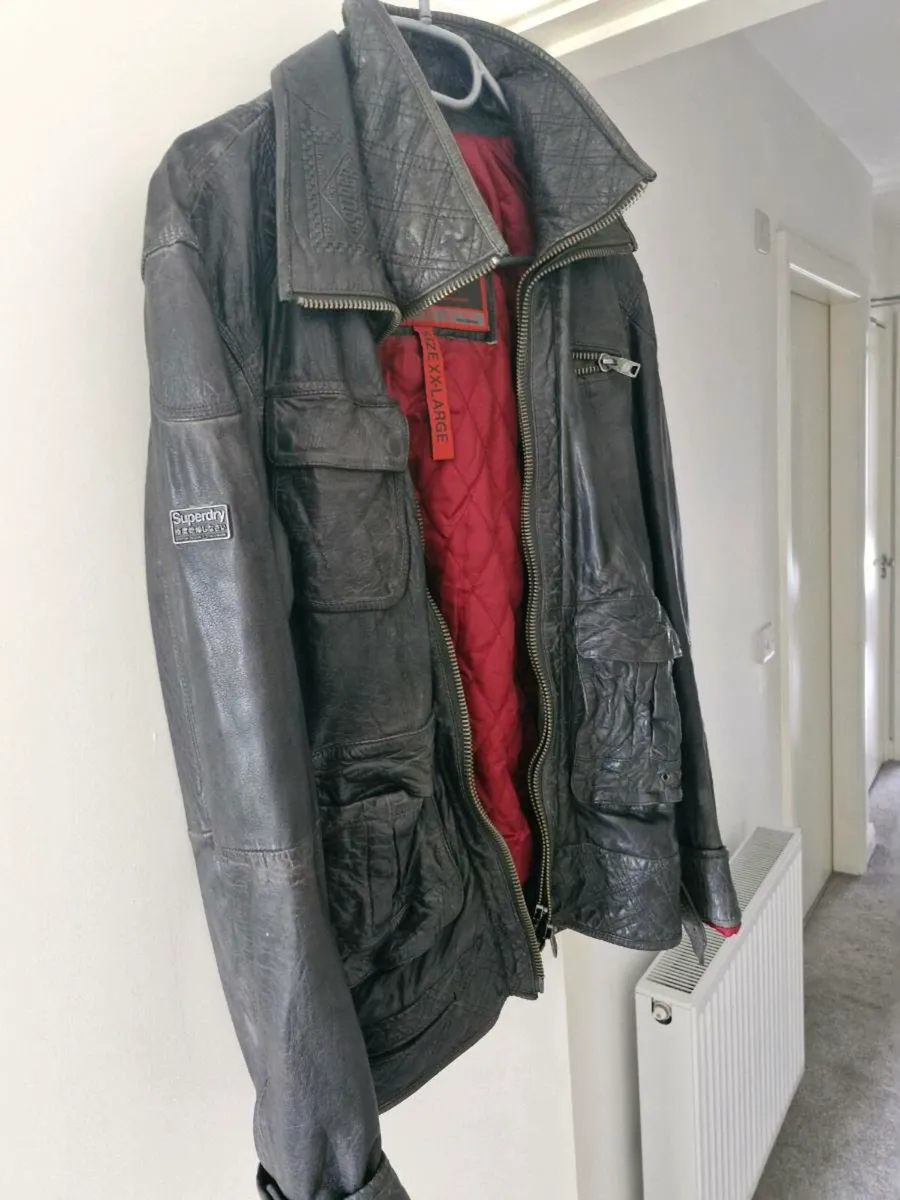 Superdry ORIGINAL LEATHER BIKER JACKET - Image 1