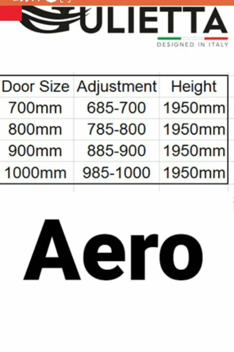 Bilfold Shower Door 685mm - 700mm - Image 4