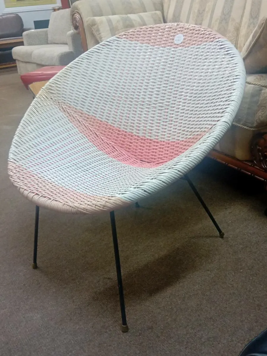 Mid Century Woven Tub Chair