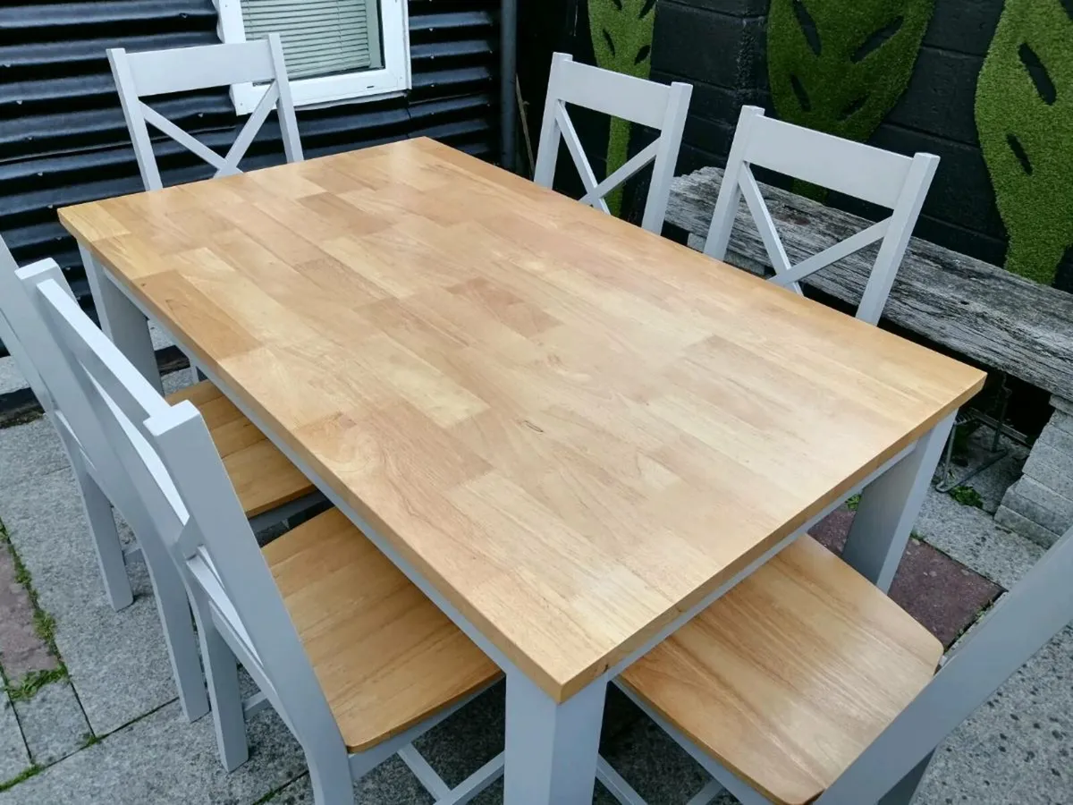 Table with 6x chairs - Douglas - Image 3