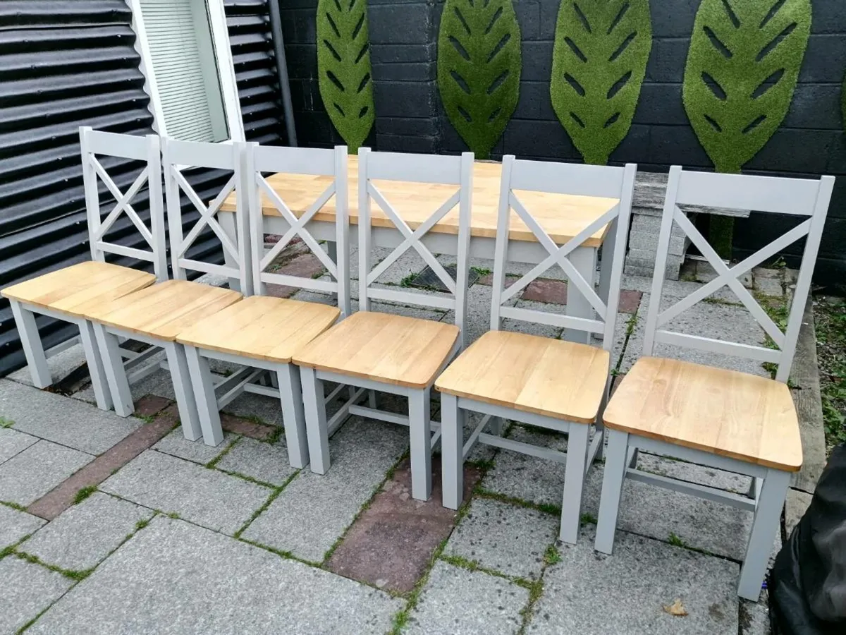 Table with 6x chairs - Douglas - Image 4