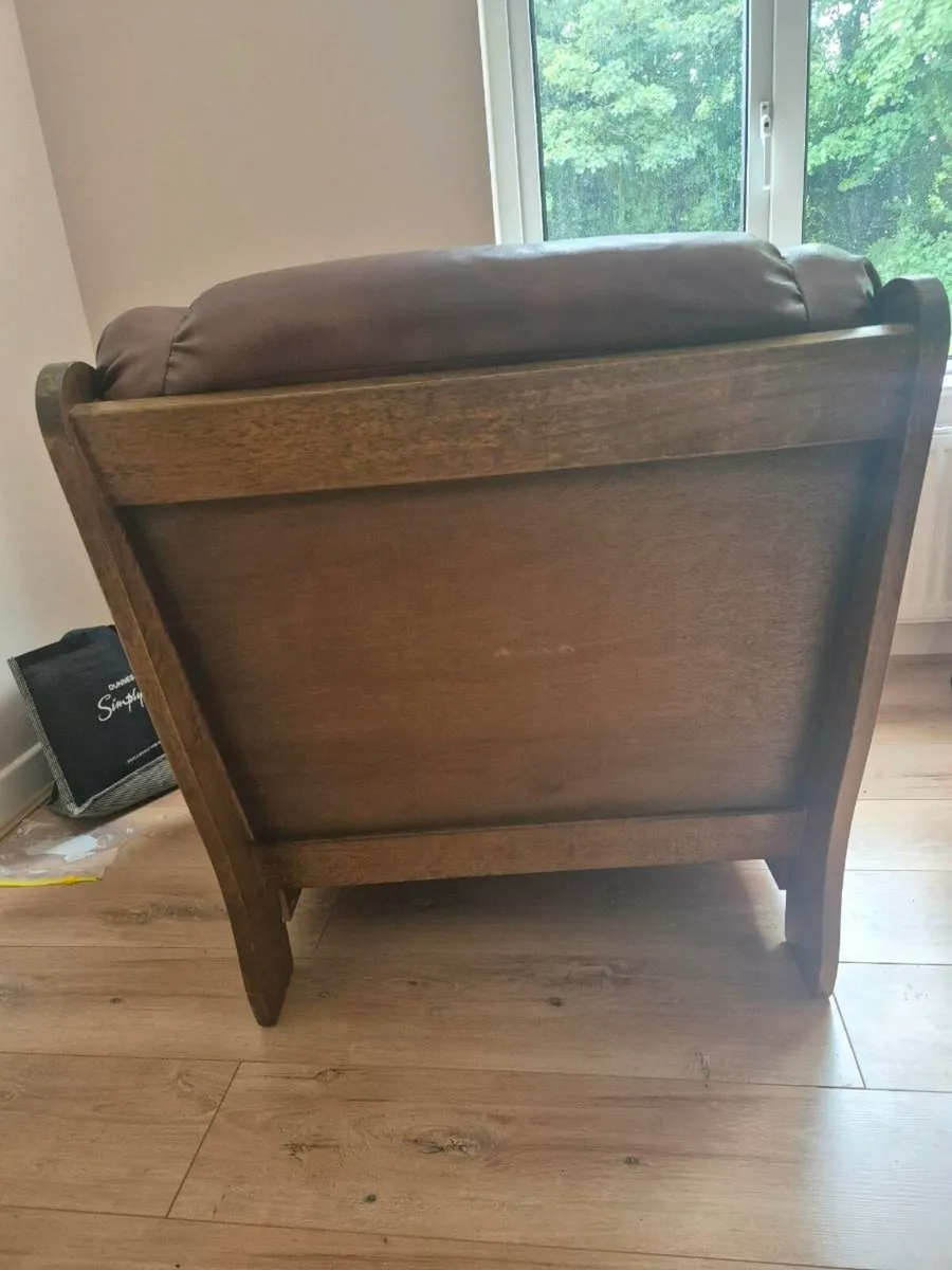 Brown Leather Armchair - Image 3