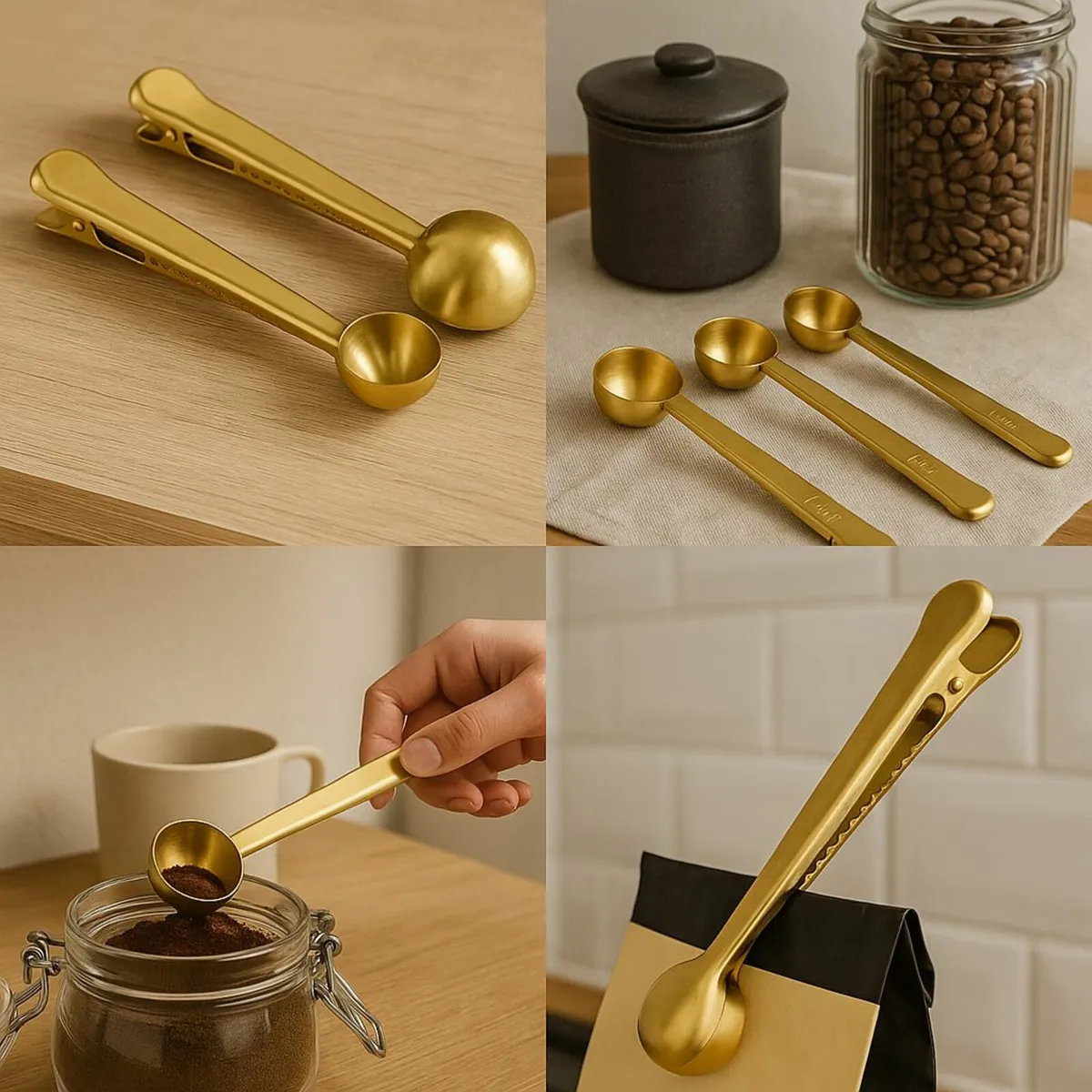 FitVia Gold plated coffee spoons - Image 1