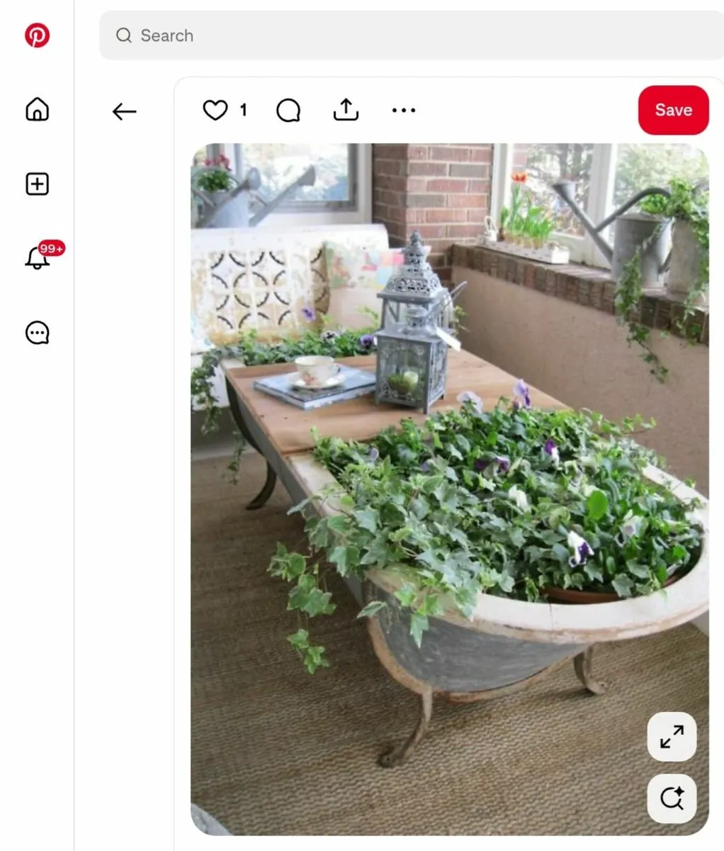 Cast Iron bath plant display - Image 2