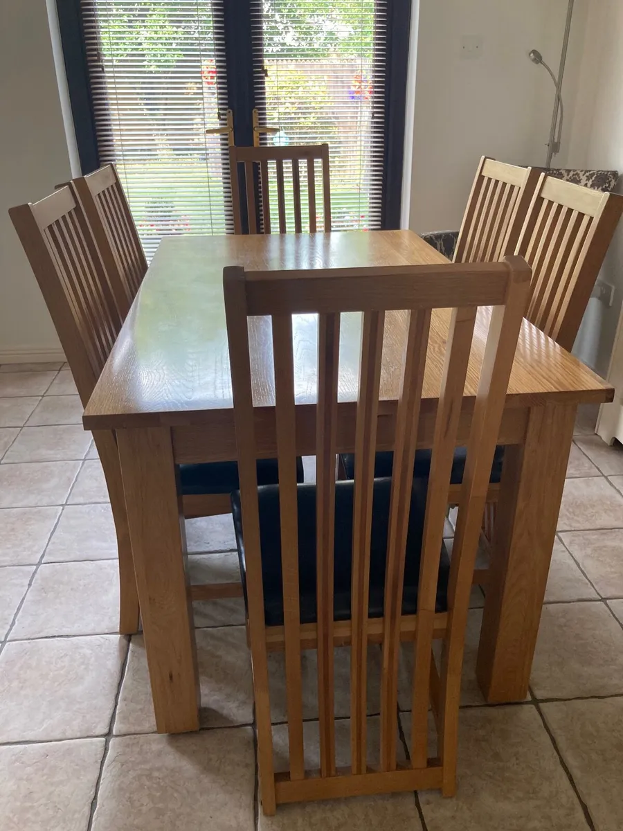DINING TABLE AND SIX CHAIRS - Image 1