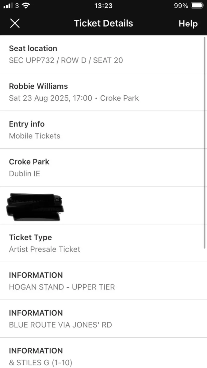 Robbie Williams tickets x2 - Image 2