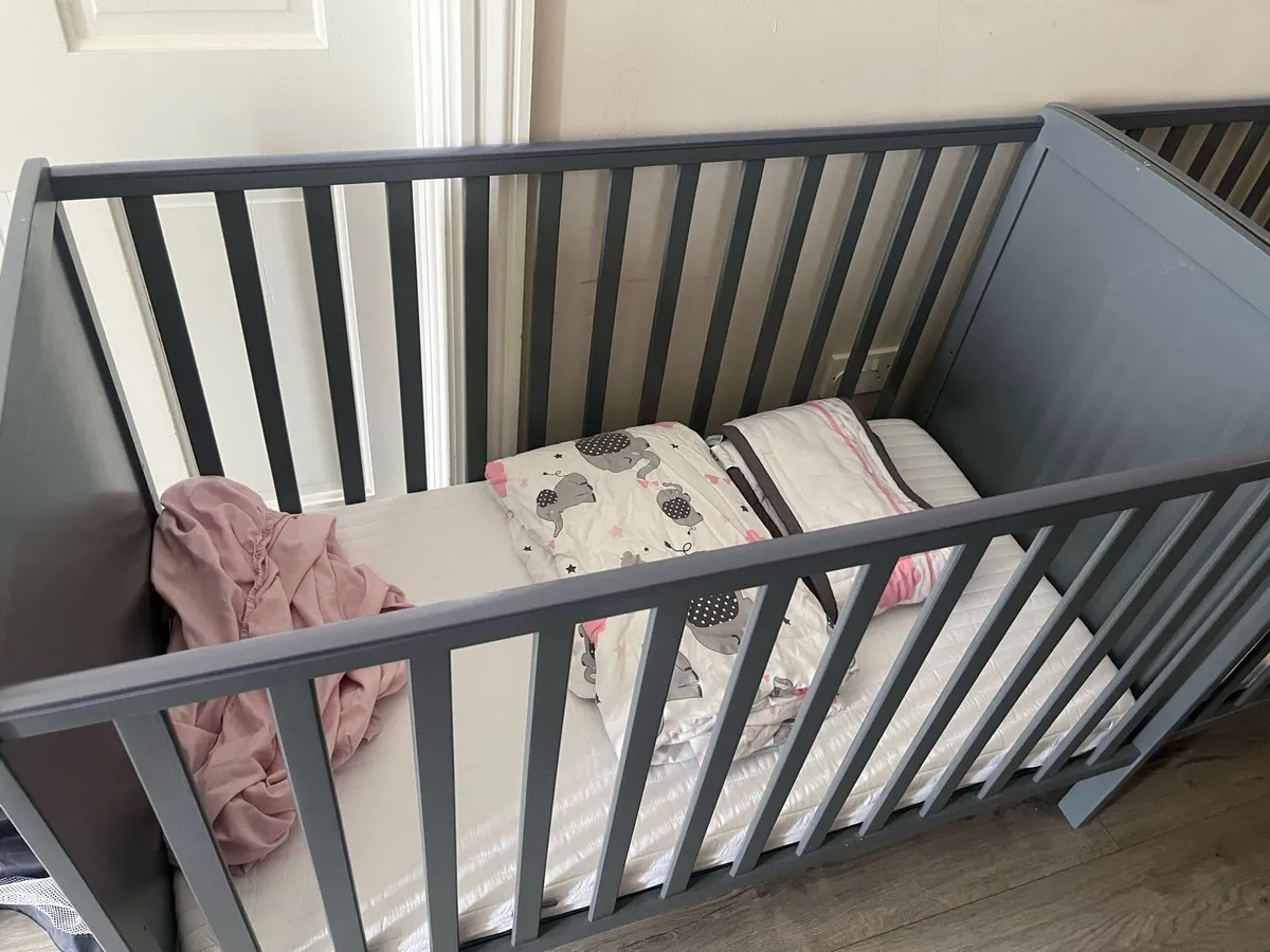 Two Baby Elegance Grey Cots - Image 3