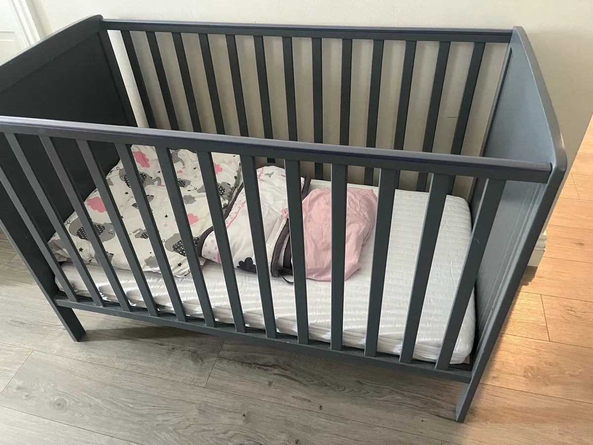Two Baby Elegance Grey Cots - Image 4