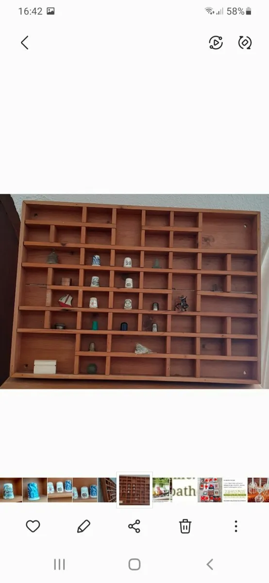 Vintage Bespoke Curio Display Wall Unit. - Image 2