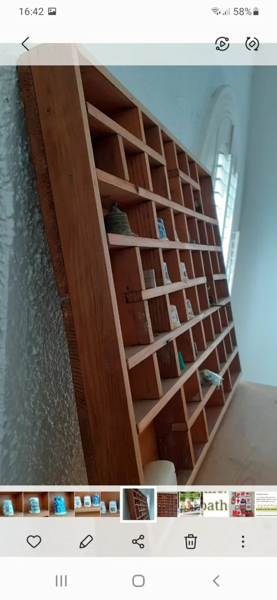Vintage Bespoke Curio Display Wall Unit. - Image 4