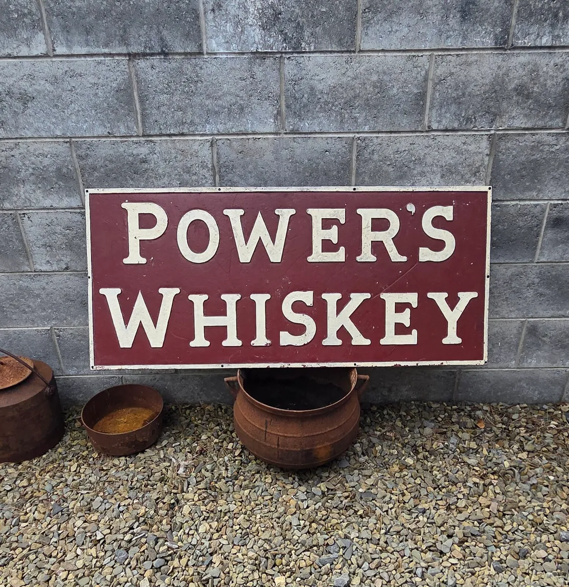 Old Powers whiskey sign - Image 1