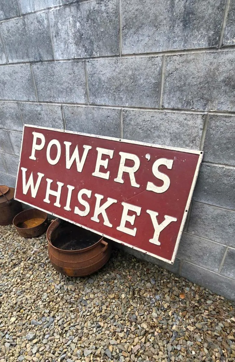 Old Powers whiskey sign - Image 3