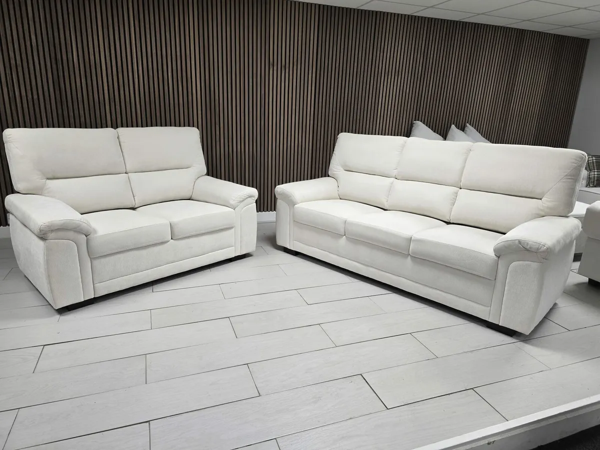 3+2 Bromley Gretal Cream Fabric Sofa - Image 4