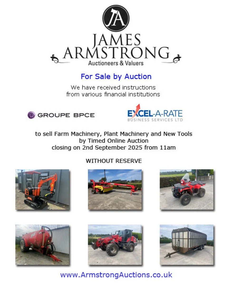 Unreserved Online Auction **Bidding Now Live** - Image 1