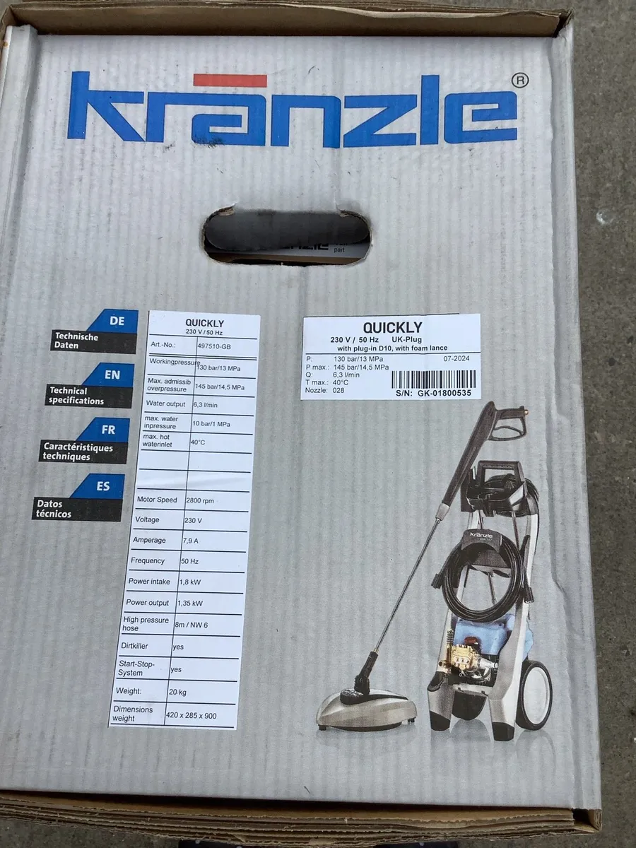 Kranzle quickly power washer - Image 2