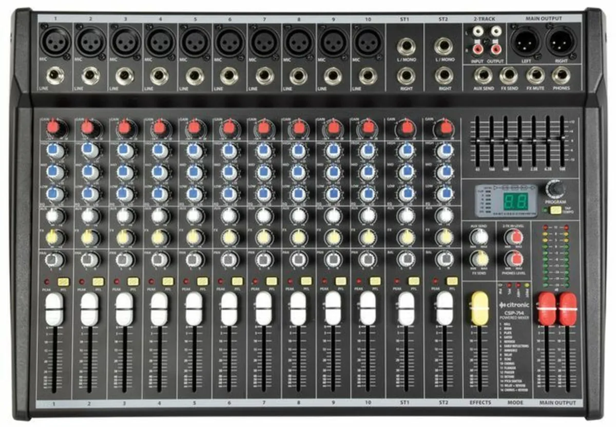 Compact Power Mixer CSP-714 powered mixer 700W - Image 4