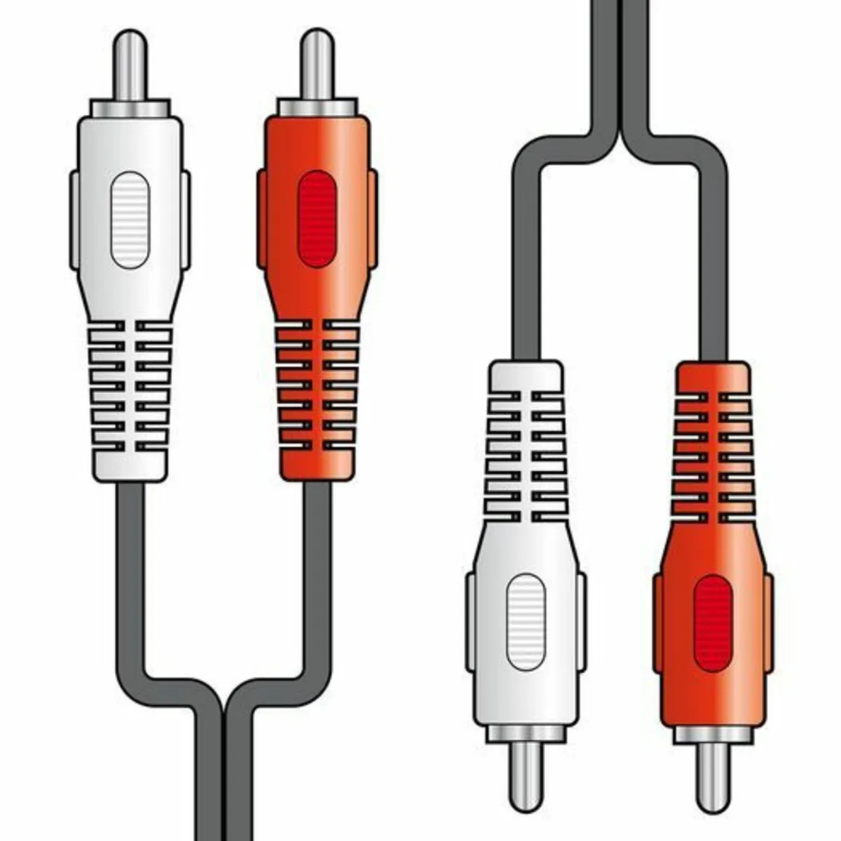10 Meter 2 x RCA Plugs to 2 x RCA Plugs Leads - Image 1