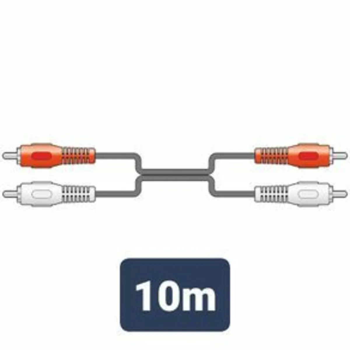 10 Meter 2 x RCA Plugs to 2 x RCA Plugs Leads - Image 2