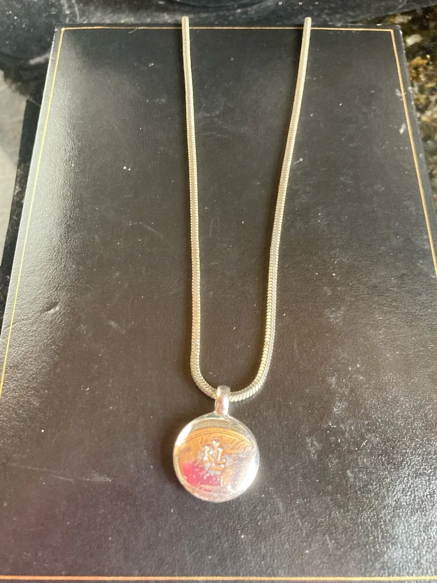 Ralph Lauren silver tone pendant and chain - Image 4