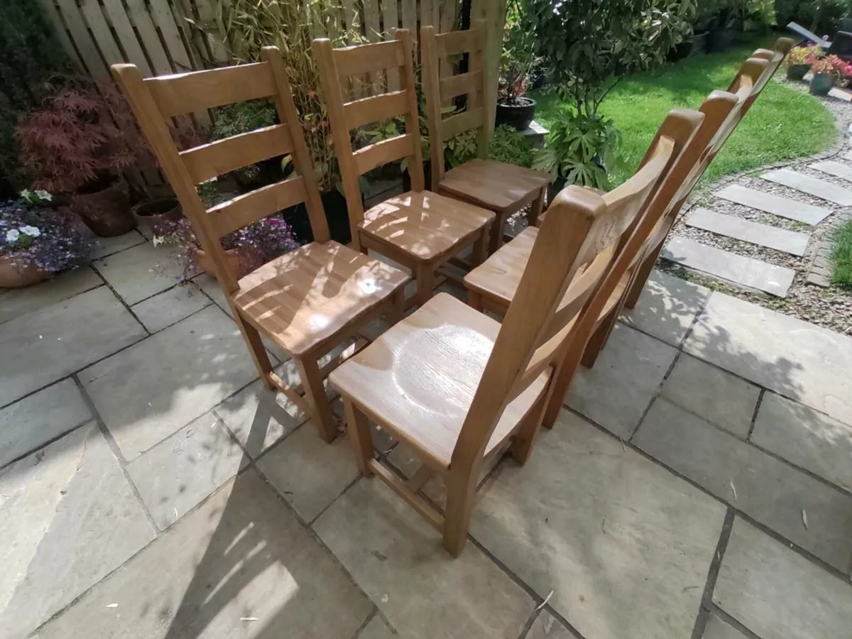6 kitchen dining chairs - Image 1