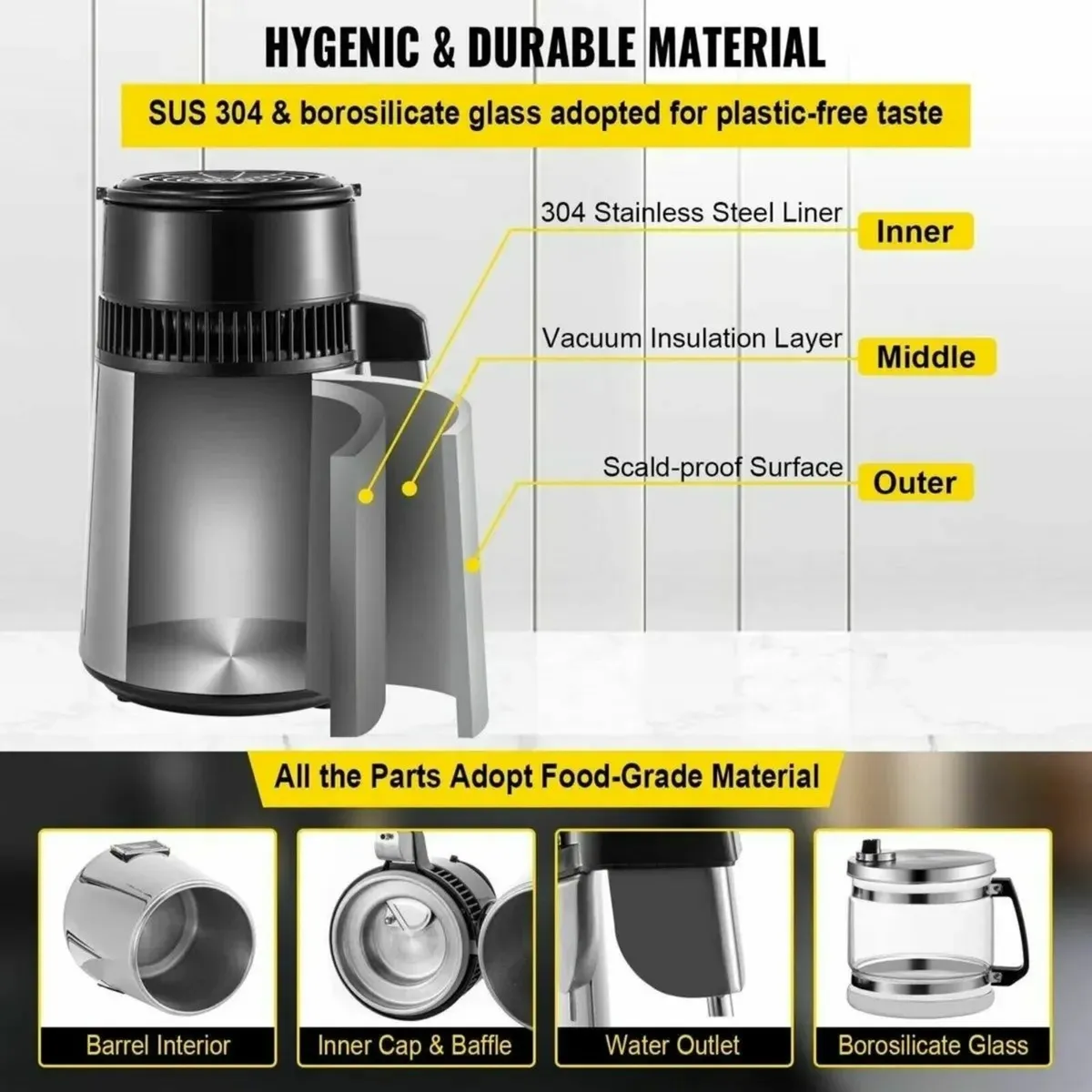 Water Distiller Machine 4L Water Distiller 750W - Image 4