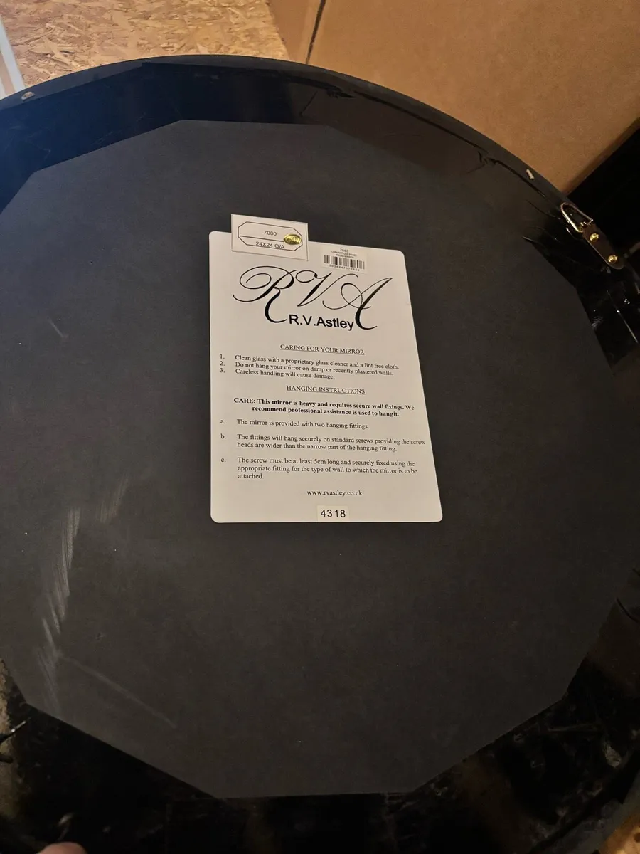 Ventura RV Astley round champagne colour Mirror - Image 3