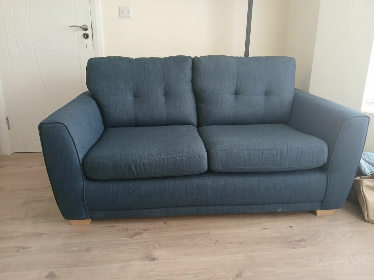 Midnight Blue 2 seater Sofa - Image 2