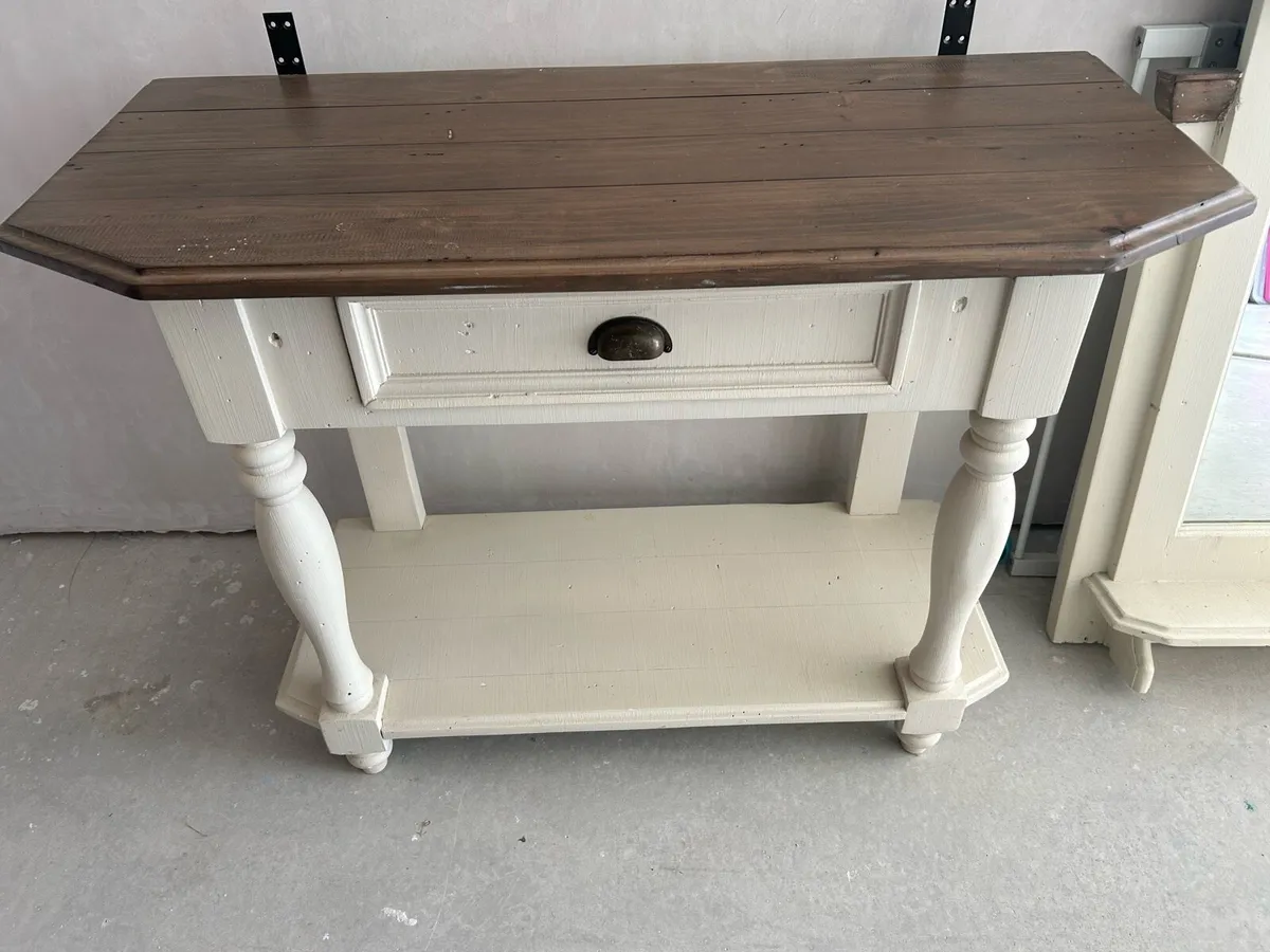 Furniture Set - Hall Table with Mirror & TV Unit - Image 4