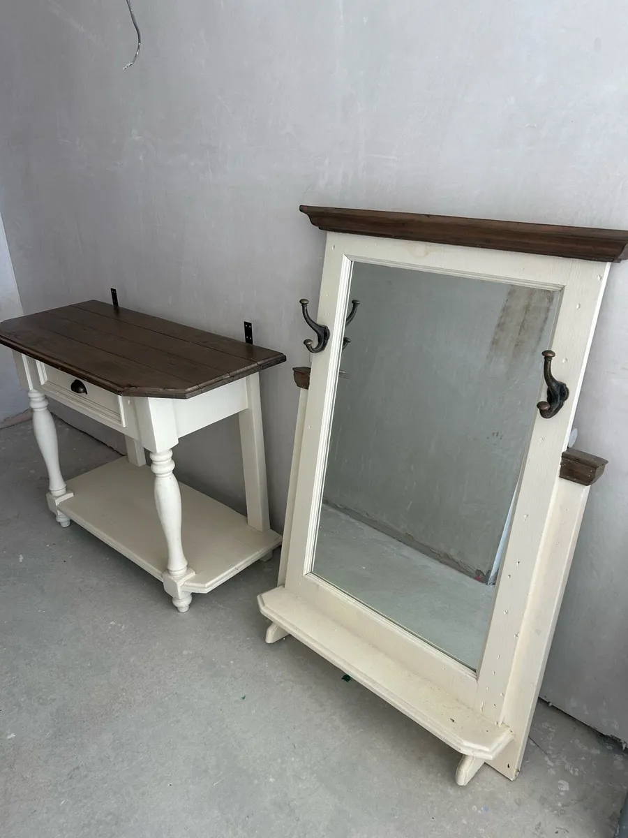 Furniture Set - Hall Table with Mirror & TV Unit - Image 1
