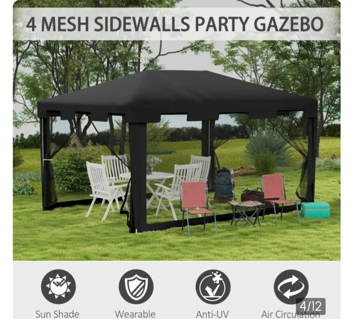 Garden gazebo/party tent 4mx3m - Image 1