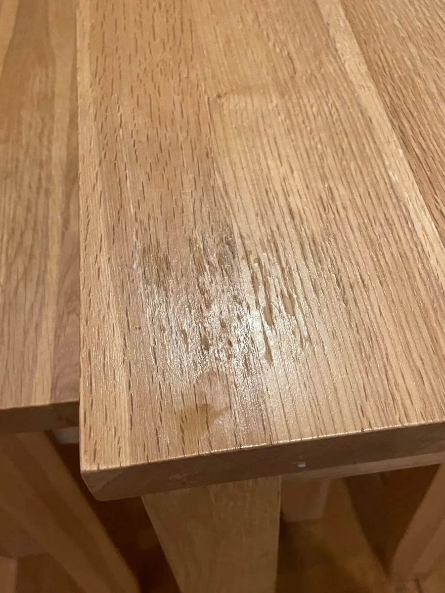 Solid Oak Nest of 3 Tables - Image 2