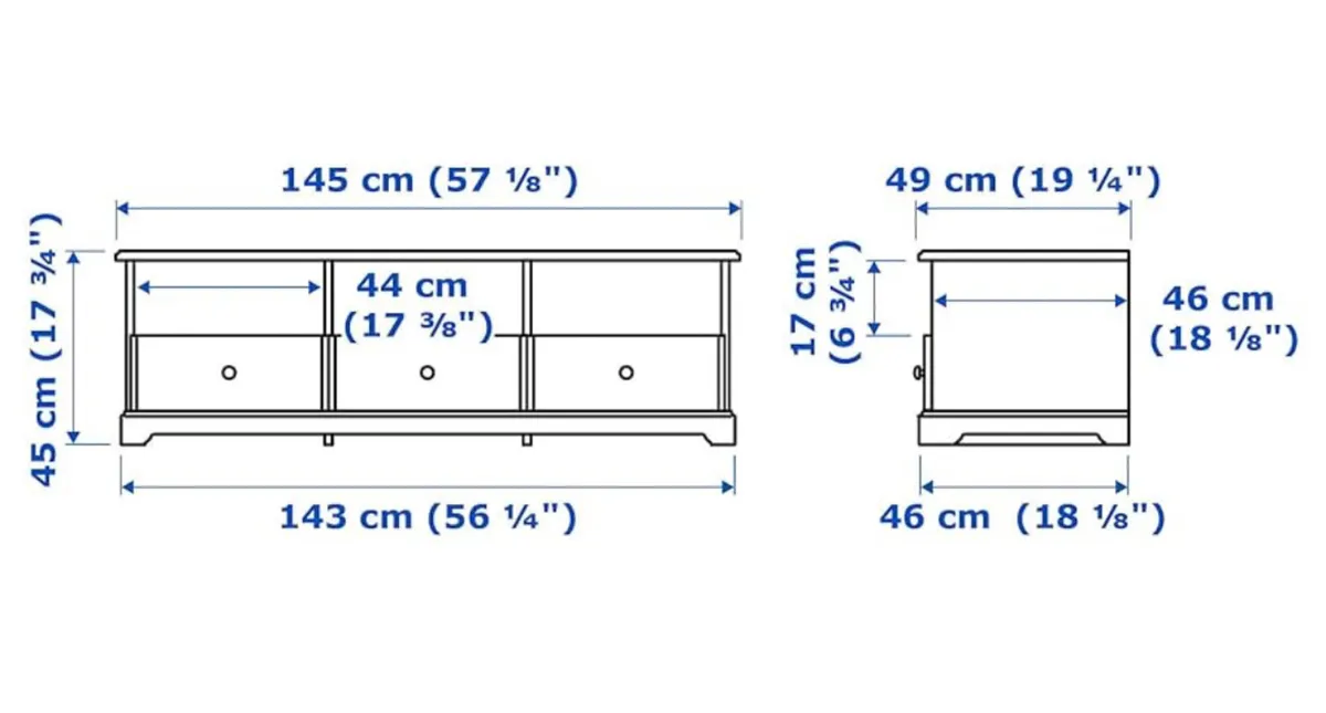 IKEA Liatorp TV Unit - Grey - Image 4