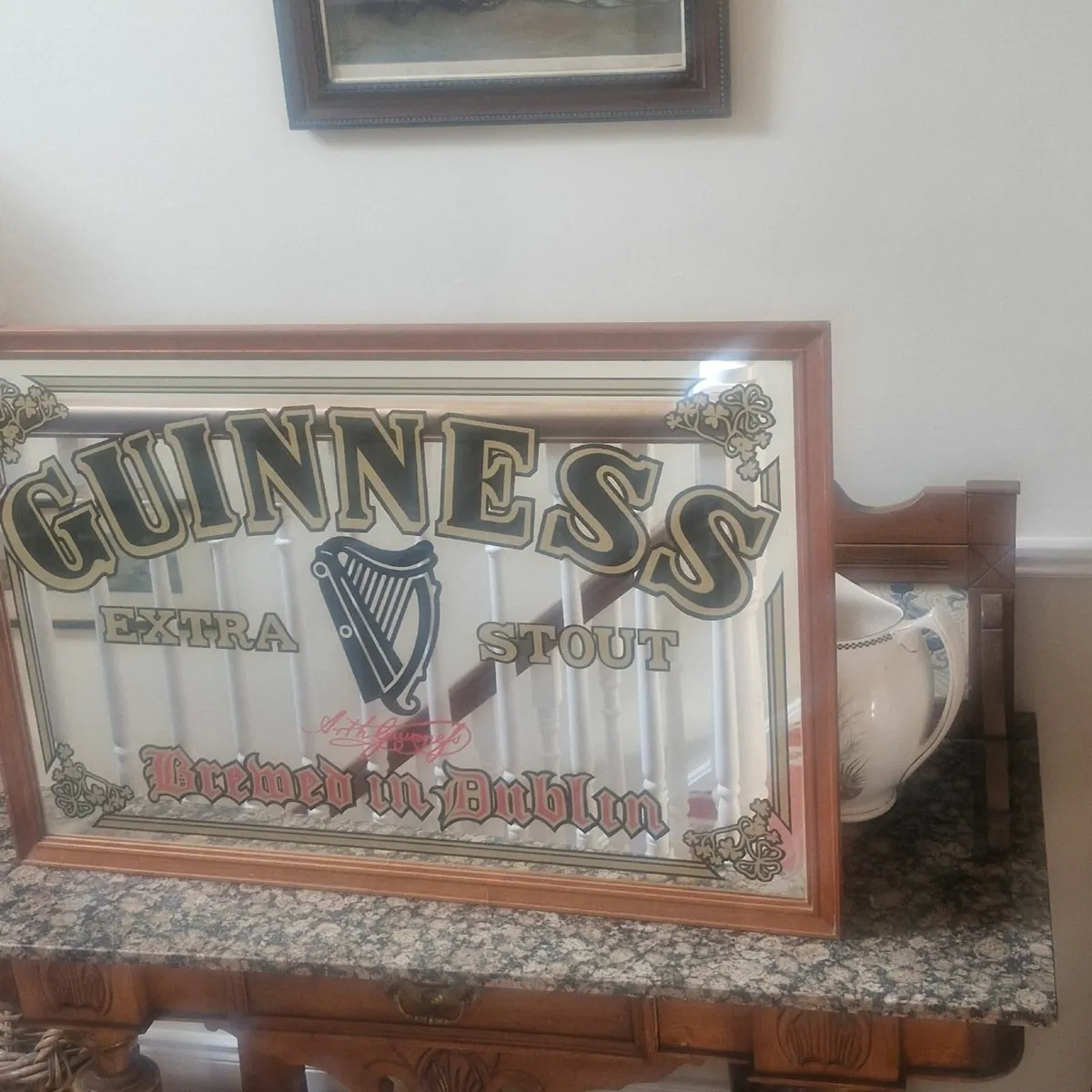 Large Vintage Guinness Extra Stout Mirror - Image 2