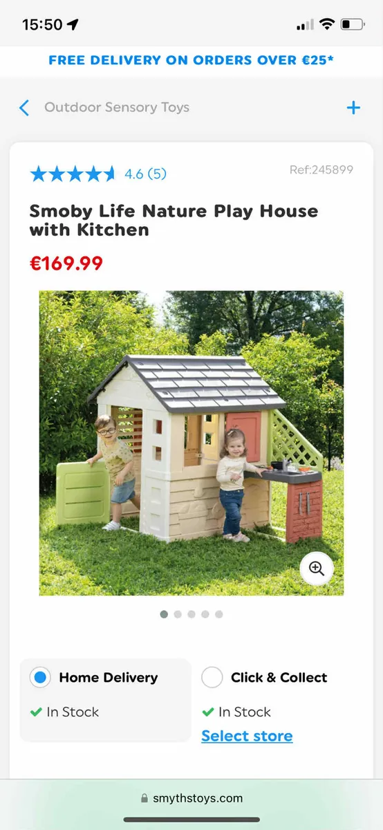 Smoby life nature play house with kitchen - Image 1