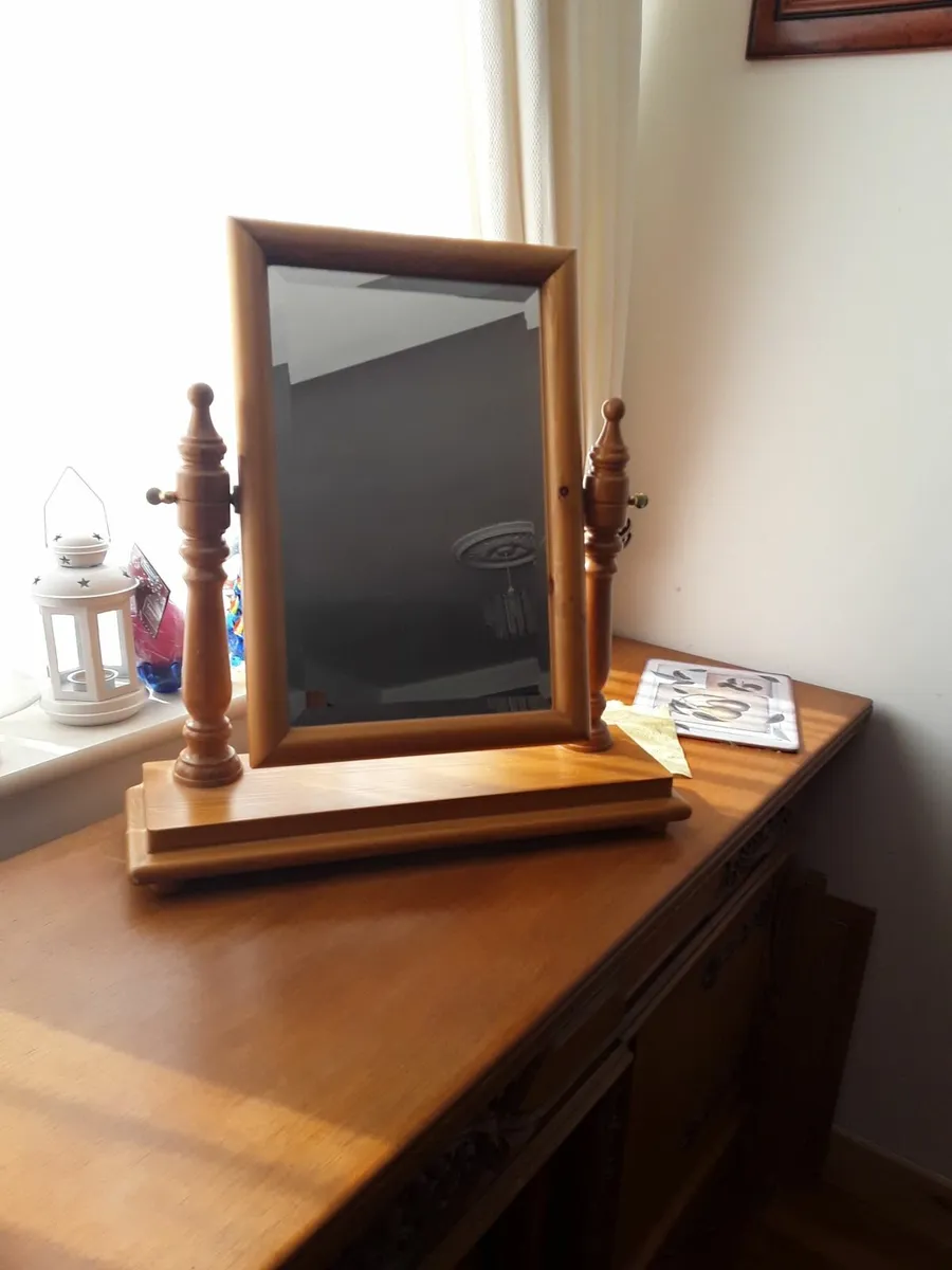 Solid Pines dressing table mirror - Image 1