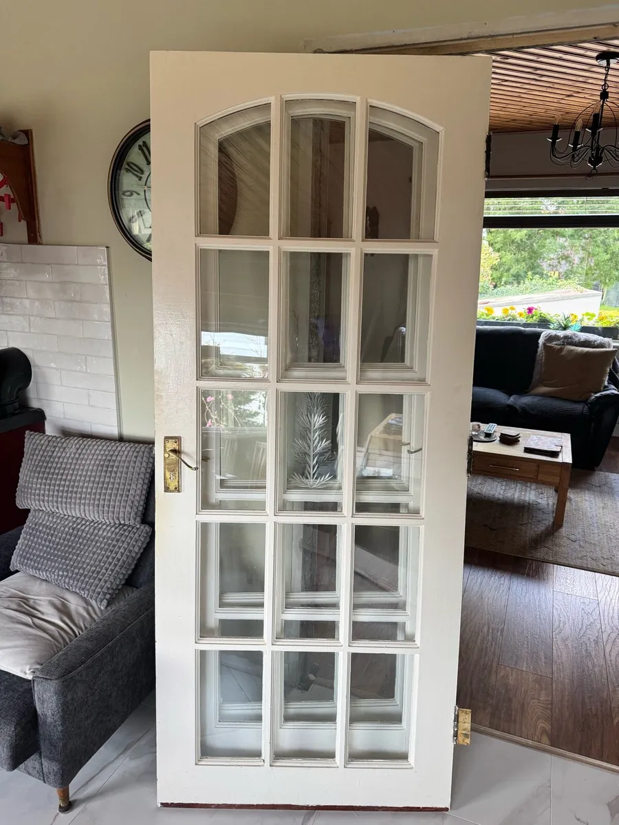 Solid wood glass panel doors - Image 1