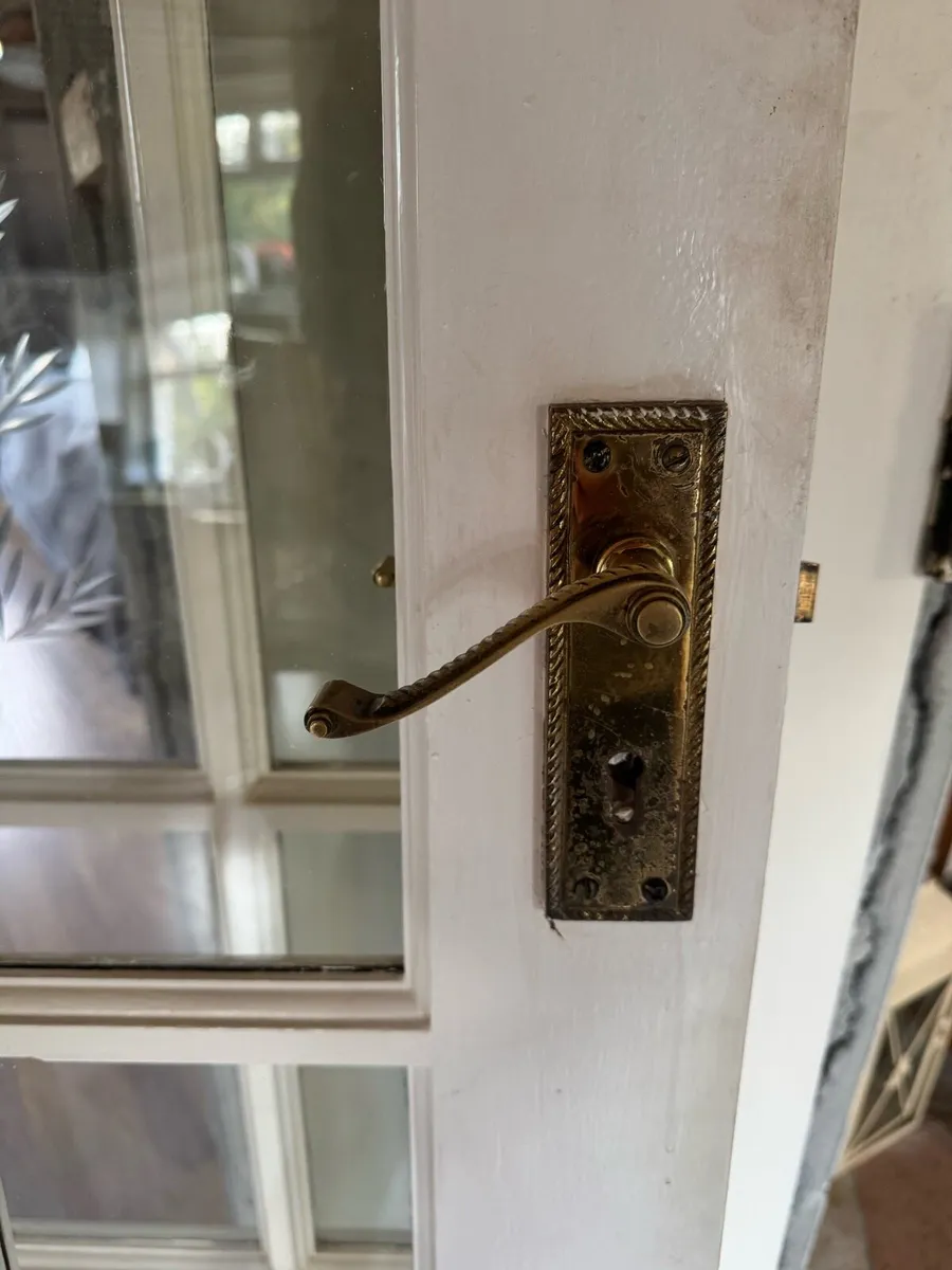 Solid wood glass panel doors - Image 2