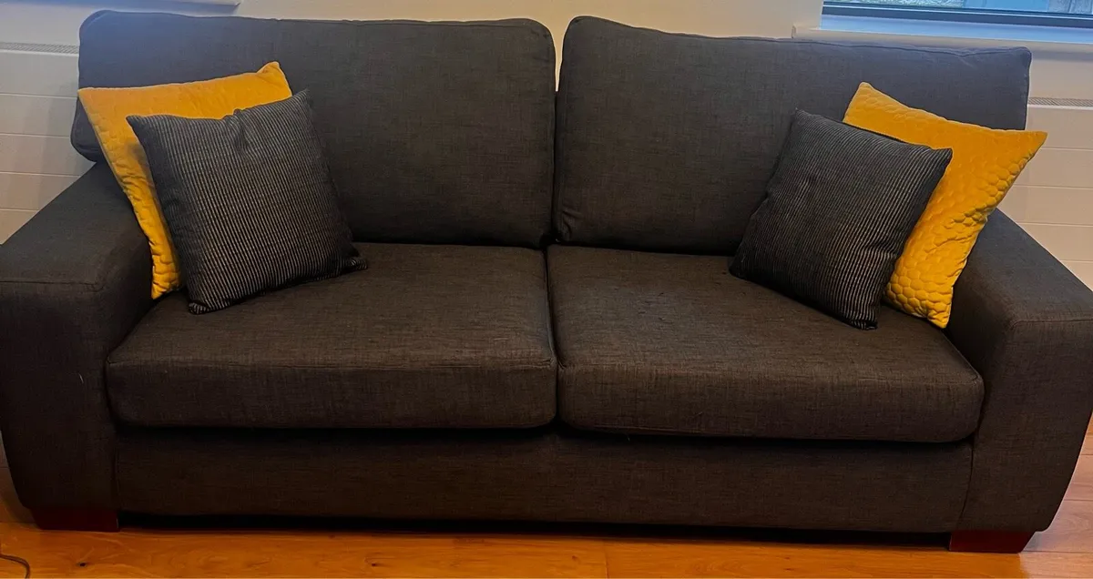 Dark grey 3 seater sofa