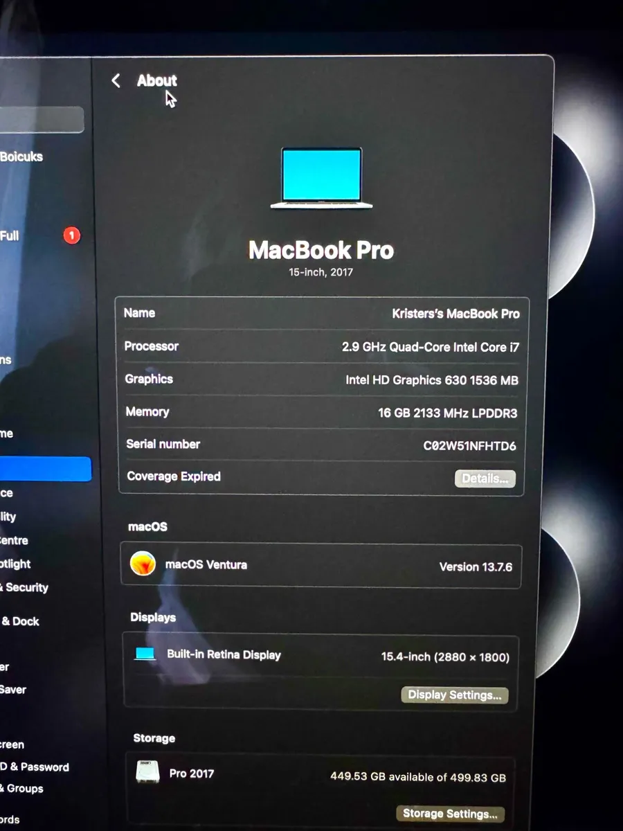 Macbook Pro 2017 - Image 2