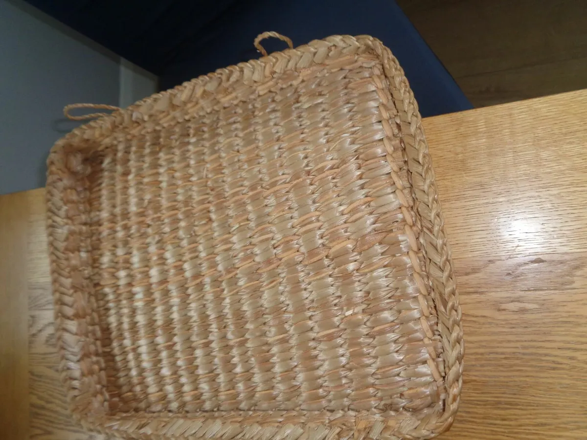 Vintage Wicker Suitcase for Sale - Image 4