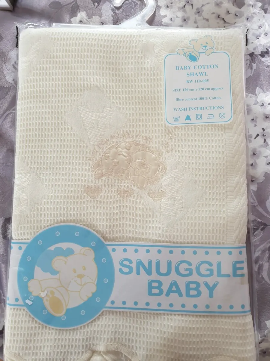 Cream Baby Shawl