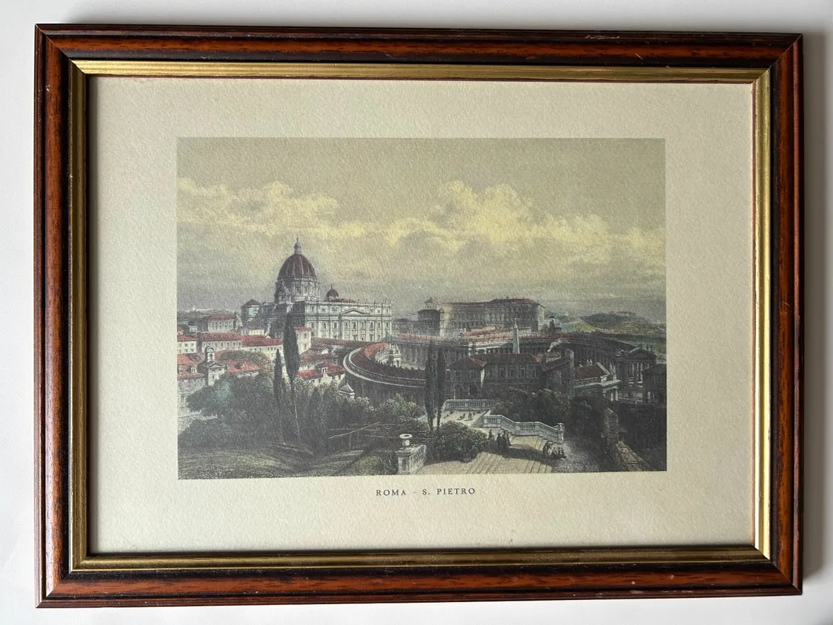 3x Art Framed Pieces Venezia, Rome, Pisa - Image 2